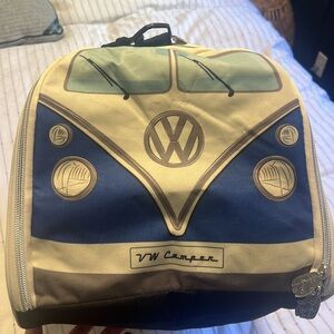Volkswagen Blue and White Van Print Duffel Bag